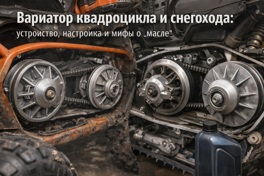 Вариатор квадроцикла и снегохода: устройство, настройка и мифы о «масле»