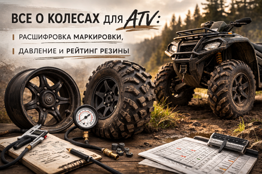 Все о колесах для ATV: расшифровка маркировки, давление и рейтинг резины